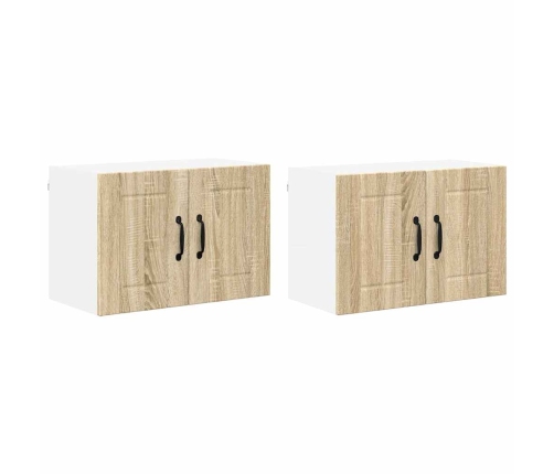 Virtuves Sienas Skapji 2 Pcs Sonoma Ozols 60 X 31 X 40 Cm Vidaxl