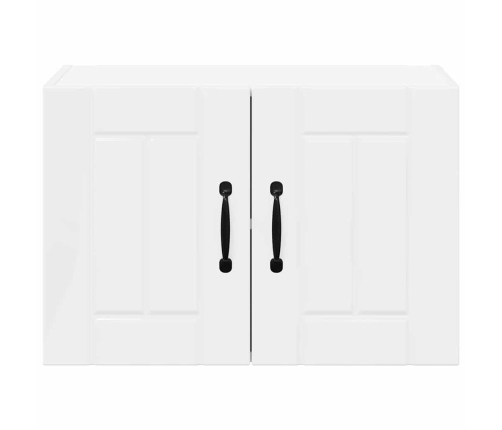 Virtuves Sienas Skapji 2 Pcs Augsta Spīduma Baltā Krāsa Vidaxl