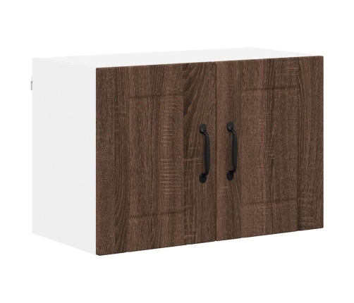 Virtuves Sienas Skapji 2 Pcs Brūns Ozols 60 X 31 X 40 Cm Vidaxl