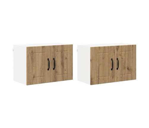 Virtuves Sienas Skapji 2 Pcs Artisānā Ozols 60 X 31 X 40 Cm Vidaxl