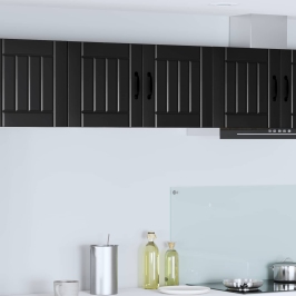 Virtuves Sienas Skapītis Ar Plauktu Melna 80 X 31 X 40 Cm Vidaxl