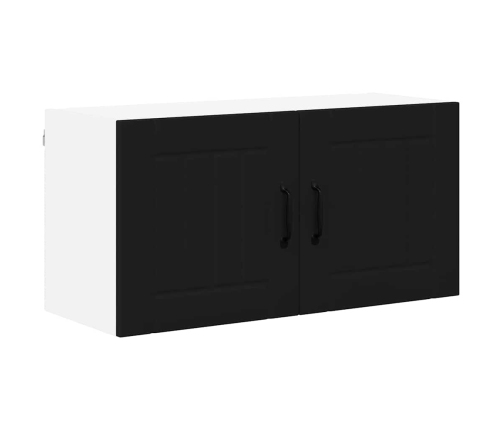 Virtuves Sienas Skapītis Ar Plauktu Melna 80 X 31 X 40 Cm Vidaxl