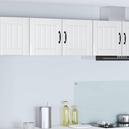 Virtuves Sienas Skapītis Ar Plauktu Augsta Spīduma Baltā Krāsa Vidaxl