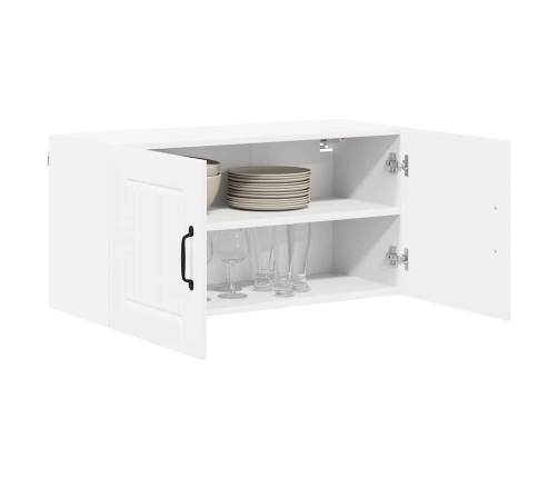 Virtuves Sienas Skapītis Ar Plauktu Augsta Spīduma Baltā Krāsa Vidaxl