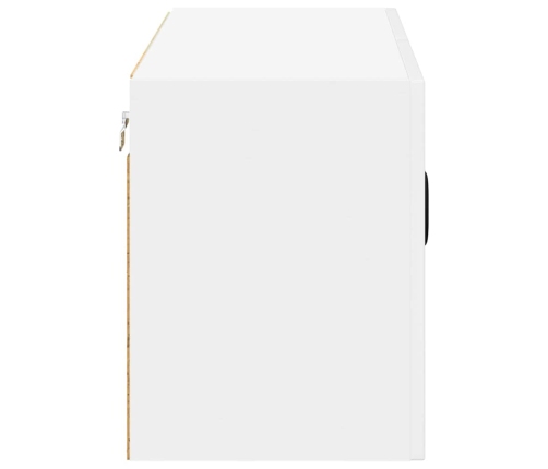 Virtuves Sienas Skapītis Ar Plauktu Augsta Spīduma Baltā Krāsa Vidaxl