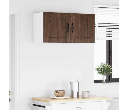 Virtuves Sienas Skapītis Ar Plauktu Brūns Ozols 80 X 31 X 40 Cm Vidaxl