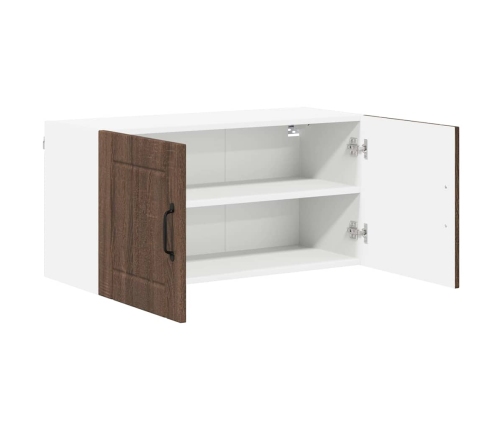 Virtuves Sienas Skapītis Ar Plauktu Brūns Ozols 80 X 31 X 40 Cm Vidaxl