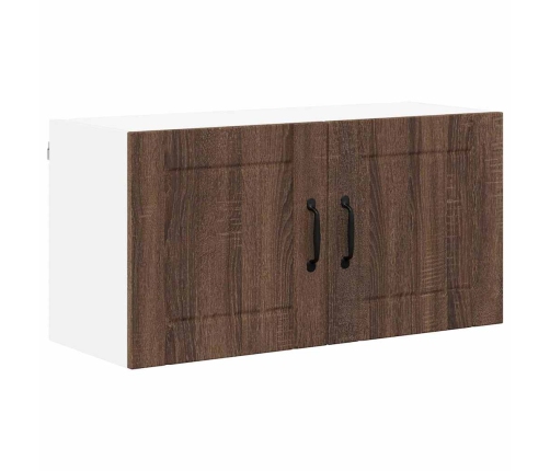 Virtuves Sienas Skapītis Ar Plauktu Brūns Ozols 80 X 31 X 40 Cm Vidaxl