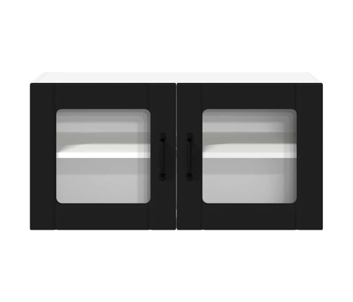 Virtuves Sienas Skapītis Ar Plauktu Melna 80 X 31 X 40 Cm Vidaxl