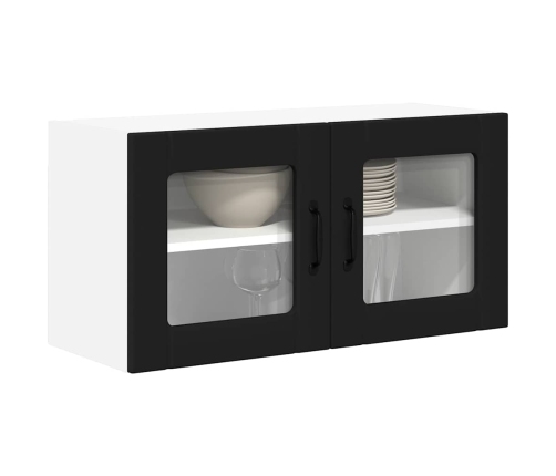 Virtuves Sienas Skapītis Ar Plauktu Melna 80 X 31 X 40 Cm Vidaxl