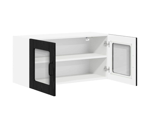 Virtuves Sienas Skapītis Melns Ozolkoks 80 X 31 X 40 Cm Vidaxl