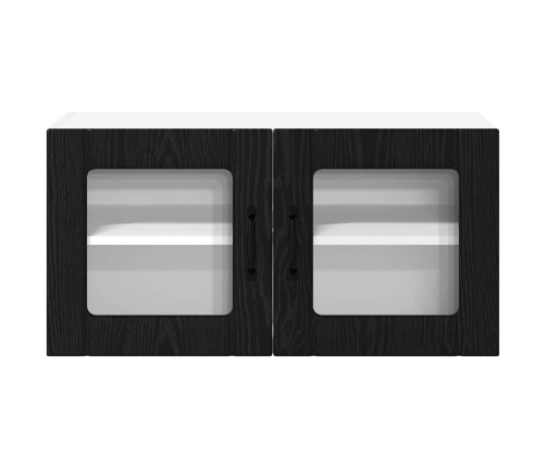 Virtuves Sienas Skapītis Melns Ozolkoks 80 X 31 X 40 Cm Vidaxl