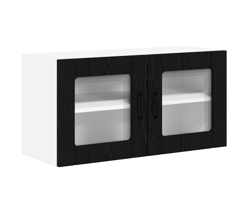 Virtuves Sienas Skapītis Melns Ozolkoks 80 X 31 X 40 Cm Vidaxl