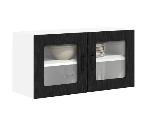 Virtuves Sienas Skapītis Melns Ozolkoks 80 X 31 X 40 Cm Vidaxl