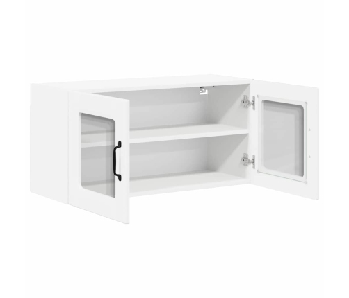 Virtuves Sienas Skapītis Ar Plauktu Augsta Spīduma Baltā Krāsa Vidaxl