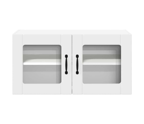 Virtuves Sienas Skapītis Ar Plauktu Augsta Spīduma Baltā Krāsa Vidaxl