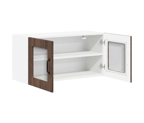 Virtuves Sienas Skapītis Ar Plauktu Brūns Ozols 80 X 31 X 40 Cm Vidaxl