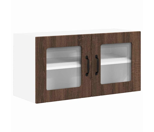 Virtuves Sienas Skapītis Ar Plauktu Brūns Ozols 80 X 31 X 40 Cm Vidaxl