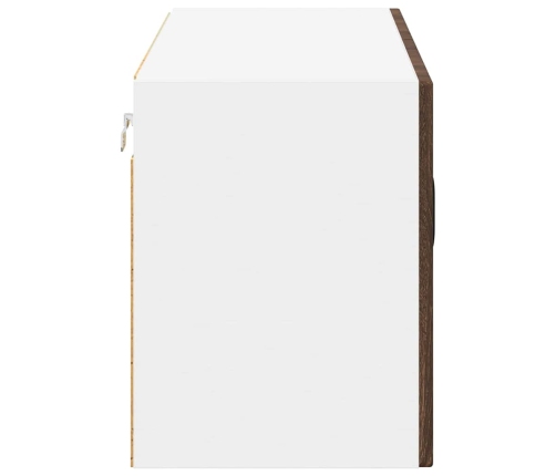 Virtuves Sienas Skapītis Ar Plauktu Brūns Ozols 80 X 31 X 40 Cm Vidaxl