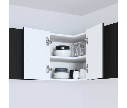 Virtuves Sienas Skapītis Ar Plauktu Melna 57 X 57 X 40 Cm Vidaxl