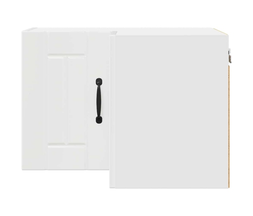 Virtuves Sienas Skapītis Ar Plauktu Augsta Spīduma Baltā Krāsa Vidaxl