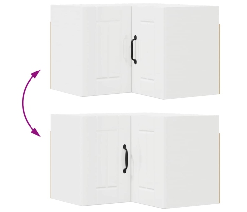 Virtuves Sienas Skapītis Ar Plauktu Augsta Spīduma Baltā Krāsa Vidaxl