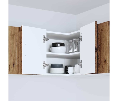 Virtuves Sienas Skapītis Ar Plauktu Vecs Koks 57 X 57 X 40 Cm Vidaxl