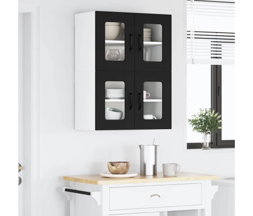 Virtuves Sienas Skapītis Ar Plauktu Melna 60 X 31 X 40 Cm Vidaxl