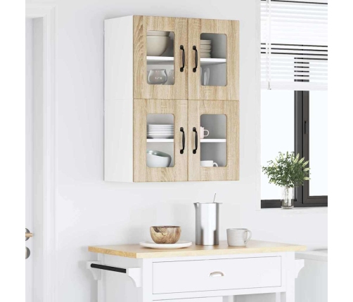 Virtuves Sienas Skapītis 2 Pcs Sonoma Ozols 60 X 31 X 40 Cm Vidaxl