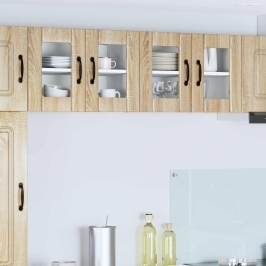 Virtuves Sienas Skapītis 2 Pcs Sonoma Ozols 60 X 31 X 40 Cm Vidaxl