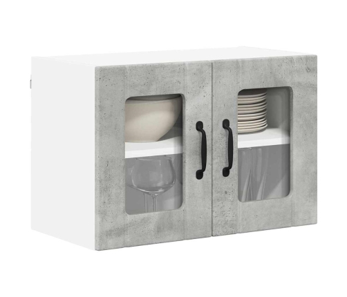 Virtuves Sienas Skapītis 2 Pcs Betona Pelēks 60 X 31 X 40 Cm Vidaxl