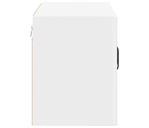 Virtuves Sienas Skapītis Ar Plauktu Augsta Spīduma Baltā Krāsa Vidaxl