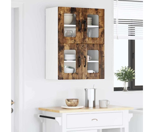 Virtuves Sienas Skapītis 2 Pcs Dūmaka Ozols 60 X 31 X 40 Cm Vidaxl