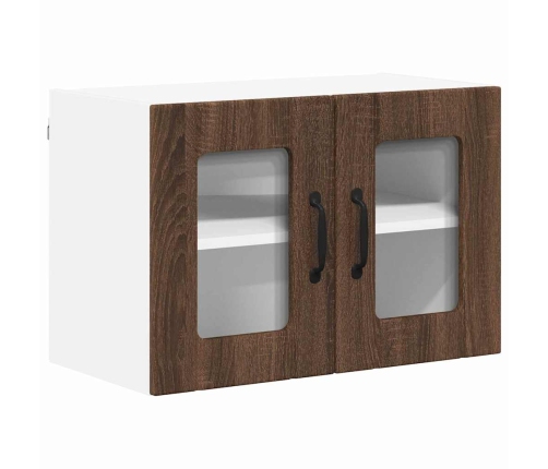 Virtuves Sienas Skapītis Ar Plauktu Brūns Ozols 60 X 31 X 40 Cm Vidaxl