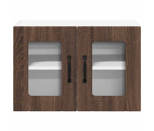 Virtuves Sienas Skapji 2 Pcs Brūns Ozols 60 X 31 X 40 Cm Vidaxl