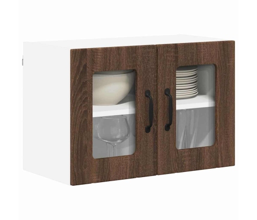 Virtuves Sienas Skapji 2 Pcs Brūns Ozols 60 X 31 X 40 Cm Vidaxl