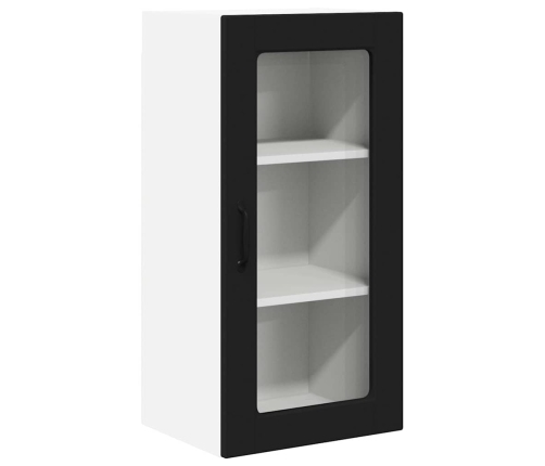 Virtuves Sienas Skapītis Ar Plauktu 2 Pcs Melna 40 X 31 X 80 Cm Vidaxl