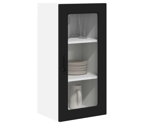 Virtuves Sienas Skapītis Ar Plauktu 2 Pcs Melna 40 X 31 X 80 Cm Vidaxl