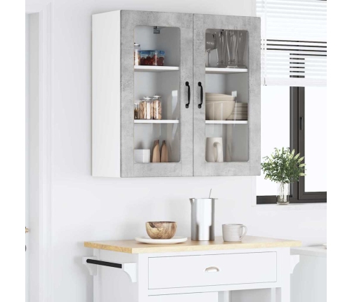 Virtuves Sienas Skapītis 2 Pcs Betona Pelēks 40 X 31 X 80 Cm Vidaxl