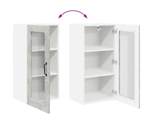 Virtuves Sienas Skapītis 2 Pcs Betona Pelēks 40 X 31 X 80 Cm Vidaxl