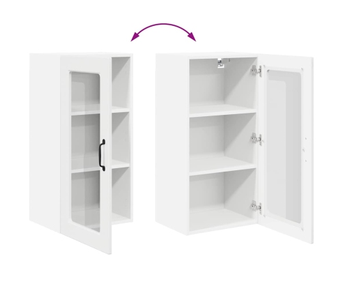 Virtuves Sienas Skapītis 2 Pcs Augsta Spīduma Baltā Krāsa Vidaxl