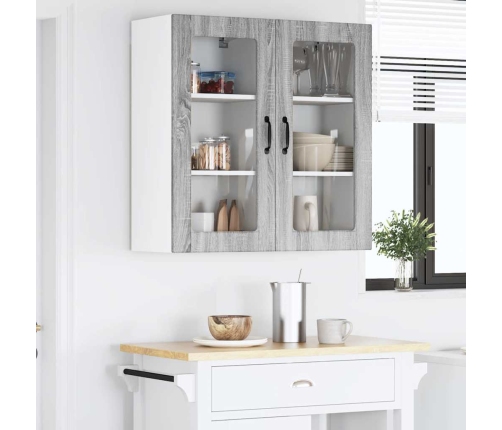 Virtuves Sienas Skapītis 2 Pcs Pelēks Sonoma 40 X 31 X 80 Cm Vidaxl