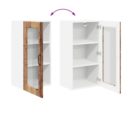 Virtuves Sienas Skapītis Ar Plauktu Vecs Koks 40 X 31 X 80 Cm Vidaxl