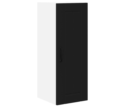Virtuves Sienas Skapītis Ar Plauktu Melna 30 X 31 X 80 Cm Vidaxl
