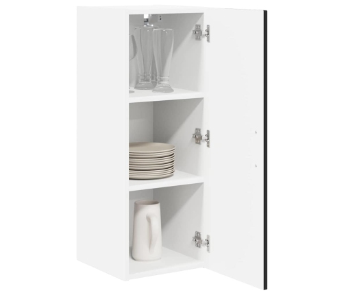 Virtuves Sienas Skapītis Ar Plauktu Melna 30 X 31 X 80 Cm Vidaxl