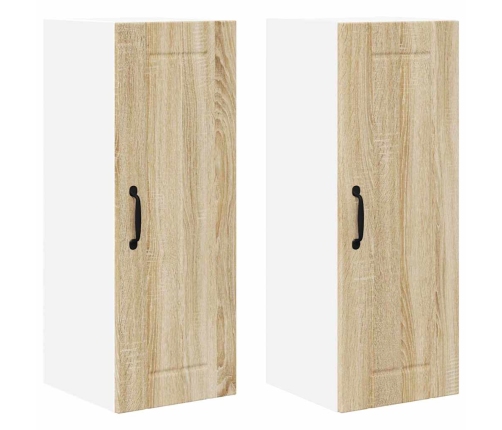 Virtuves Sienas Skapītis 2 Pcs Sonoma Ozols 30 X 31 X 80 Cm Vidaxl