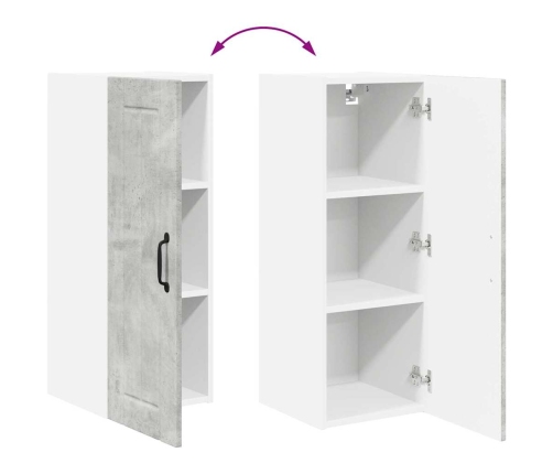 Virtuves Sienas Skapītis 2 Pcs Betona Pelēks 30 X 31 X 80 Cm Vidaxl