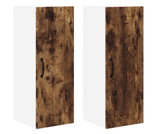 Virtuves Sienas Skapītis 2 Pcs Dūmaka Ozols 30 X 31 X 80 Cm Vidaxl