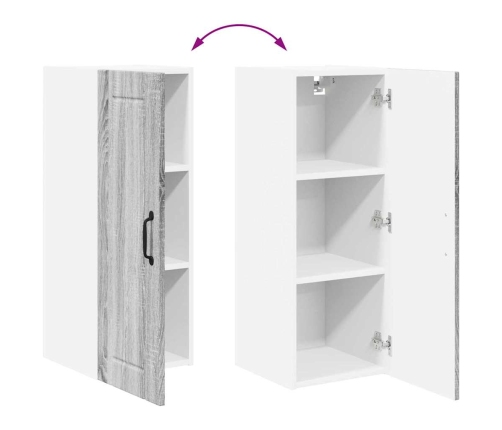 Virtuves Sienas Skapītis 2 Pcs Pelēks Sonoma 30 X 31 X 80 Cm Vidaxl