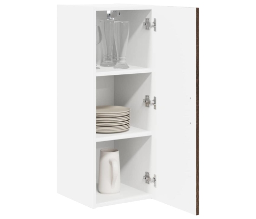 Virtuves Sienas Skapītis Ar Plauktu Brūns Ozols 30 X 31 X 80 Cm Vidaxl